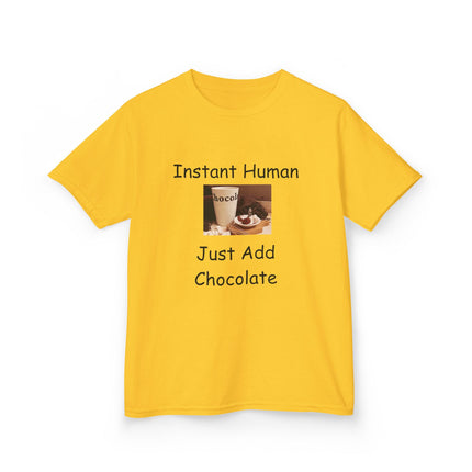 Instant Human Kids Tee – Funny Chocolate Shirt for Sweet Personalities