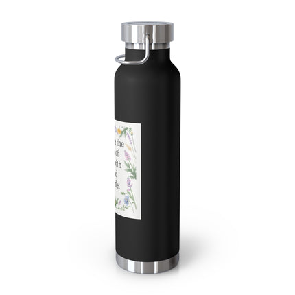 22oz Insulated Bottle — “Celebrate the Return of Spring with Joy and Gratitude” Floral Design