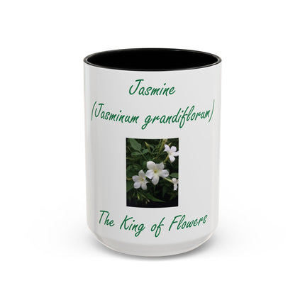15oz Accent Mug – Jasmine Flower, King of Flowers