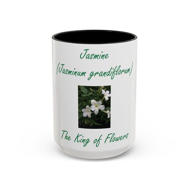 15oz Accent Mug – Jasmine Flower, King of Flowers