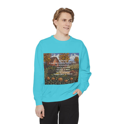 Samhain Sweatshirt – Cozy Unisex Pullover with Pumpkin Spice Wit