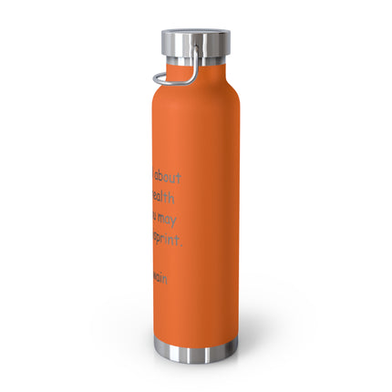 Mark Twain Quote Bottle – 22oz Copper Insulated Flask with Wit