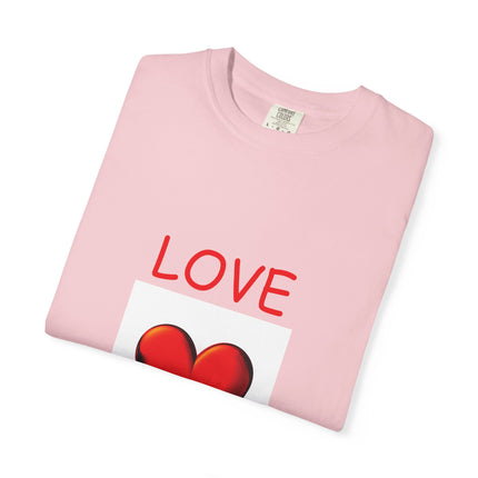 Unisex Love Heals T-Shirt - Garment-Dyed for Comfort and Style