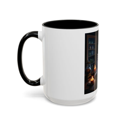 Moonlit Witch Cats Coffee Mug — Gothic Cat Magic Tea Cup (11/15oz)