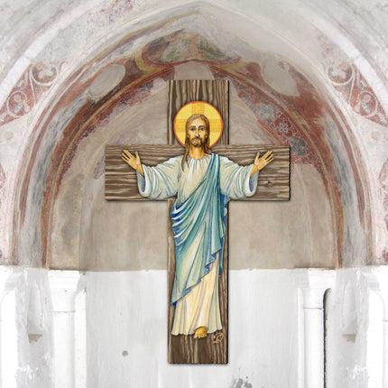 Jesus Cross Outdoor Decor by G. DeBrekht - Nativity Holiday Decor - 8191166-2F-0