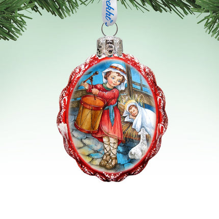 Drummer Boy Mercury Glass Ornament by G. DeBrekht - Nativity Holiday Decor - 773033-0
