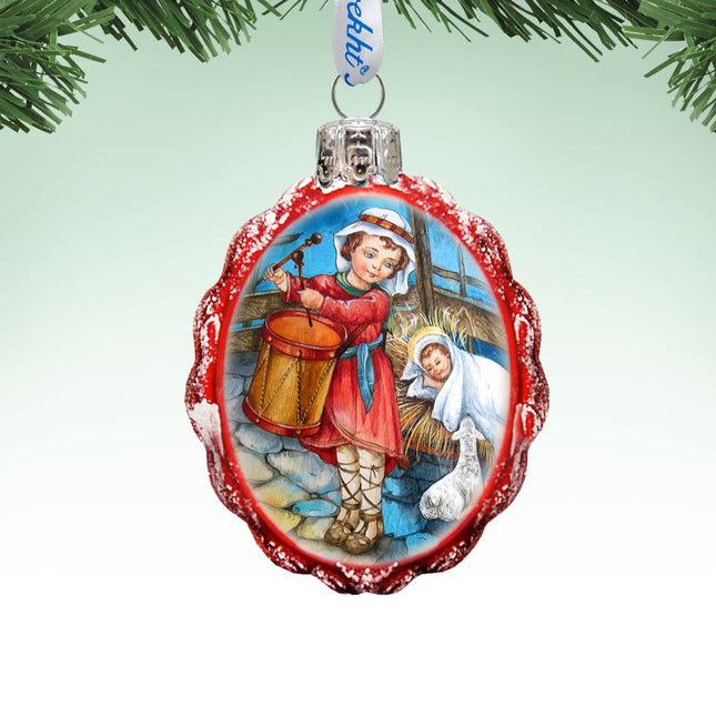 Drummer Boy Mercury Glass Ornament by G. DeBrekht - Nativity Holiday Decor - 773033-0