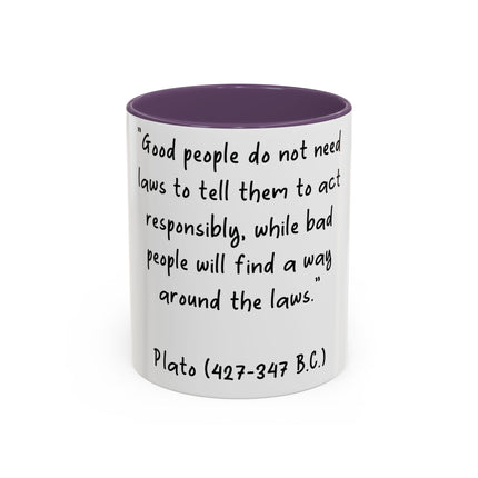 Plato Quote Mug – 11oz Accent Ceramic Cup for Thoughtful Sips