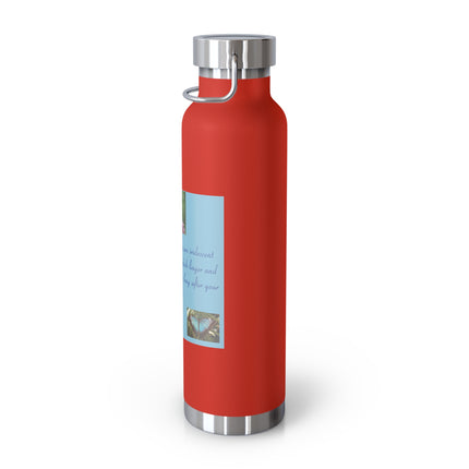 Inspirational Copper Vacuum Insulated Bottle - 22oz Rumi Quote