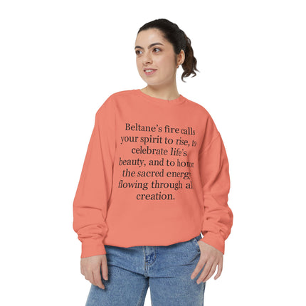 Beltane Quote Sweatshirt – "Beltane’s fire calls your spirit to rise"