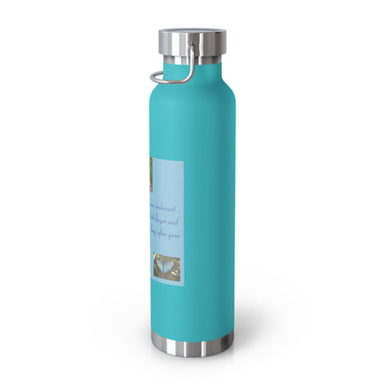 Inspirational Copper Vacuum Insulated Bottle - 22oz Rumi Quote
