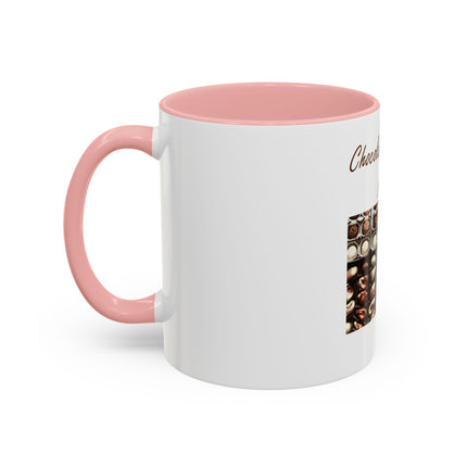 Chocolate Is Brain Fuel Coffee Mug — Chocolate Lovers Accent Mug (11/15oz)