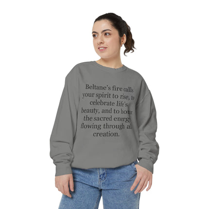 Beltane Quote Sweatshirt – "Beltane’s fire calls your spirit to rise"