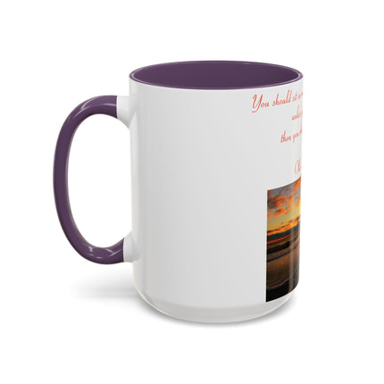 Zen Quote Accent Mug – 15oz Ceramic Cup for Mindful Mornings