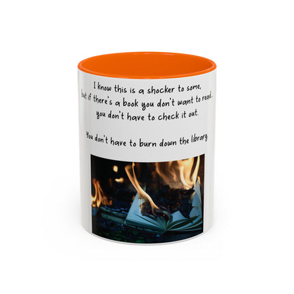 Bookish Statement Mug – 11oz Accent | Anti-Censorship Design