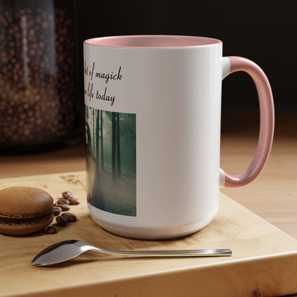 Magick Forest Accent Coffee Mug — "May a little bit of magick float into your life today"