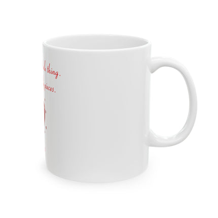 Rumi Quote Ceramic Mug — “Love is the whole thing. We are only pieces.” (Heart Puzzle)