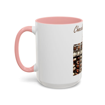 Chocolate Is Brain Fuel Accent Mug – 15oz – Sweet & Smart Gift