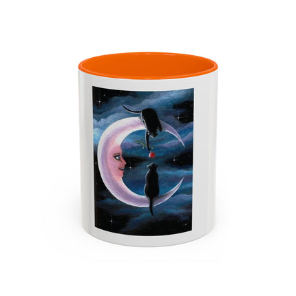 Moonlit Cat Coffee Mug — Whimsical Night Sky Art for Cat Lovers (11/15oz)