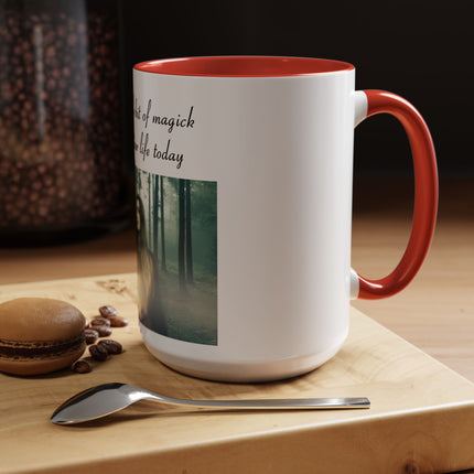 Magick Forest Accent Coffee Mug — "May a little bit of magick float into your life today"