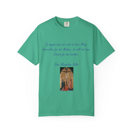Saint Maximilian Kolbe Inspirational T-Shirt - Unisex Garment-Dyed Tee