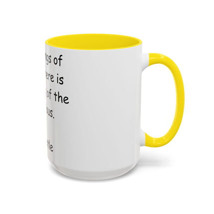 Aristotle Quote Accent Mug – 15oz Ceramic Cup on Nature & Wonder
