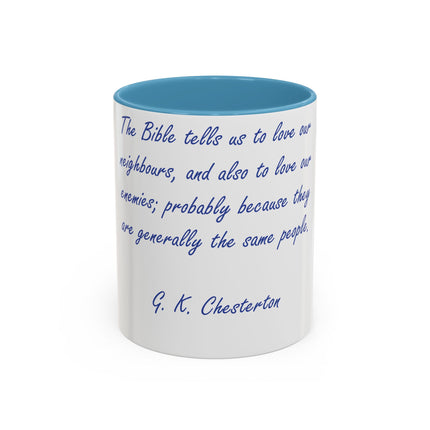 Chesterton Quote Mug – 11oz Accent Cup for Literary Peacemakers