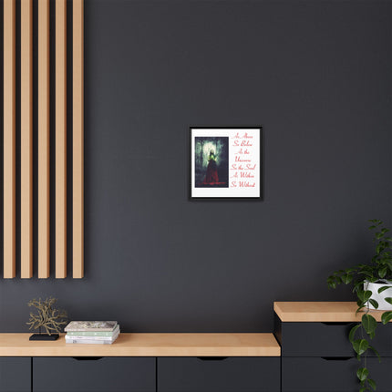 Framed Matte Canvas Art — "As Above So Below" Gothic Mystic Wall Print