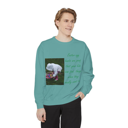 Parenting Humor Sweatshirt – Easter Egg Hunt Edition
