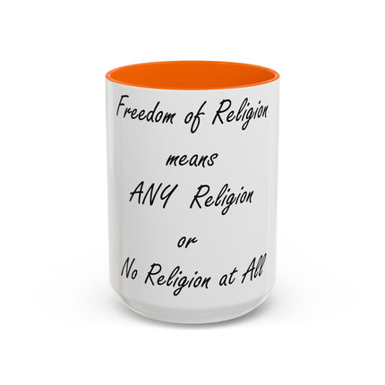 Freedom of Religion Mug – 15oz Ceramic Accent Cup for All Beliefs