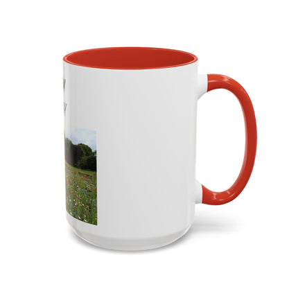 Bloom Wildly Floral Accent Coffee Mug — Inspirational Garden Photo 11/15oz