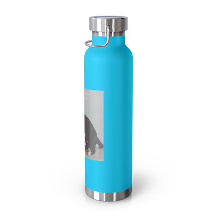 22oz Copper Vacuum Bottle — “An Endless Sleepover with Your Favorite Weirdo” Cat Hug Design