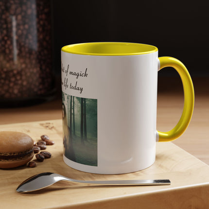 Magick Forest Accent Coffee Mug — "May a little bit of magick float into your life today"