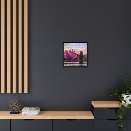 Framed Wall Art - 'Ageless Hippie' Inspirational Yoga Canvas