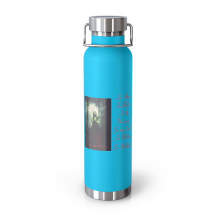 Inspirational Copper Insulated Water Bottle - 22oz, Motivational Quote Design