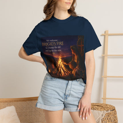 Brigid's Fire Festival T-Shirt — Celtic Imbolc Bonfire Design
