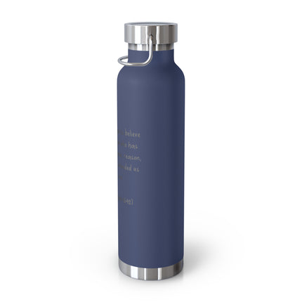 Galileo Quote 22oz Insulated Bottle — "I Do Not Feel Obligated to Believe"