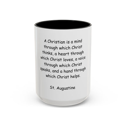 St. Augustine Quote Christian Coffee Mug — Inspirational Faith Message 11/15oz