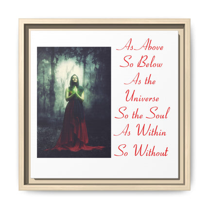 Framed Matte Canvas Art — "As Above So Below" Gothic Mystic Wall Print