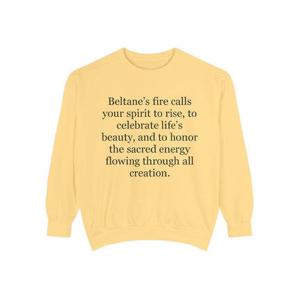 Beltane Quote Sweatshirt – "Beltane’s fire calls your spirit to rise"