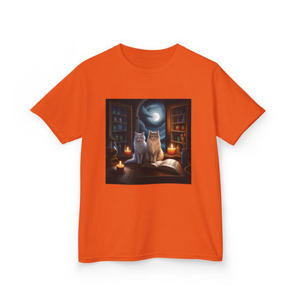 Mystical Cats Kids Tee – Heavy Cotton – Whimsical Animal Design
