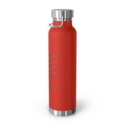 Plato Quote Bottle – 22oz Copper Insulated Flask for Deep Thinkers