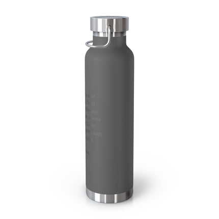 Inspirational Copper Insulated Water Bottle - 22oz with St. Augustine Quote