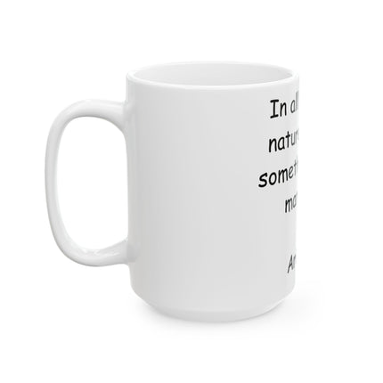 Aristotle Quote Mug – 15oz Ceramic Cup on Nature & Reflection