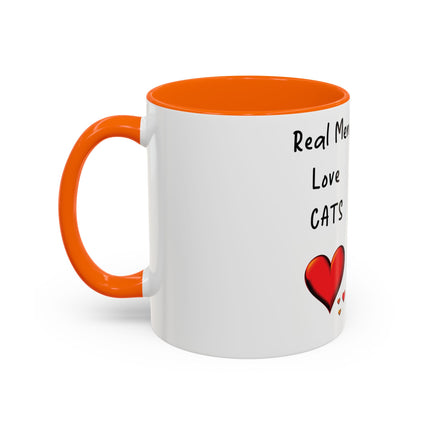 Real Men Love Cats Coffee Mug – 11oz Accent Mug