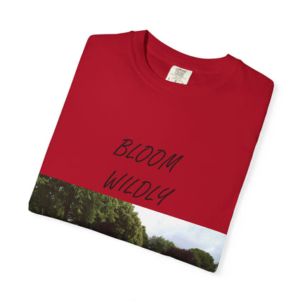 Bloom Wildly Unisex Garment-Dyed T-Shirt – Nature-Inspired Floral Tee for Spring & Summer Celebrations