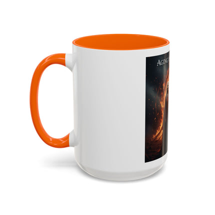 Aging Is Sacred Fire Coffee Mug — Fantasy Elder Couple Accent Mug (11/15oz)