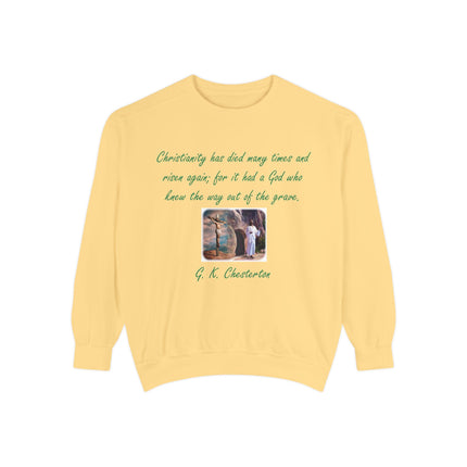 Chesterton Quote Sweatshirt – Resurrection Design – Unisex