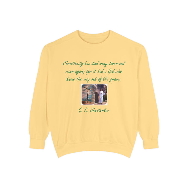 Chesterton Quote Sweatshirt – Resurrection Design – Unisex