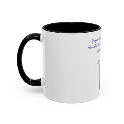 Religious Coffee Mug — Saint Maximilian Kolbe Quote & Sacred Image (11/15oz)